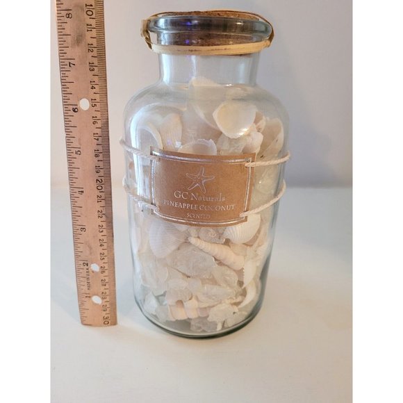 Pineapple Coconut Scented Seashell Jar Home Decor - Picture 2 of 4